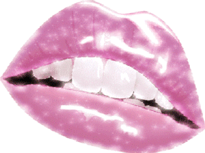 Gif animé bouche rose